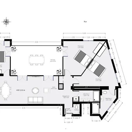 Grande Terrasse, Climatisation, 3 Chambres, Marais *