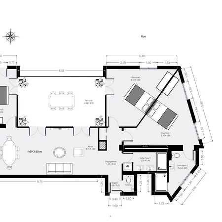 Grande Terrasse, Climatisation, 3 Chambres, Marais * Παρίσι