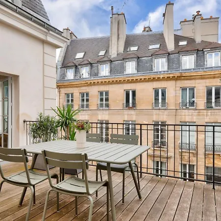 Grande Terrasse, Climatisation, 3 Chambres, Marais Apartamento París