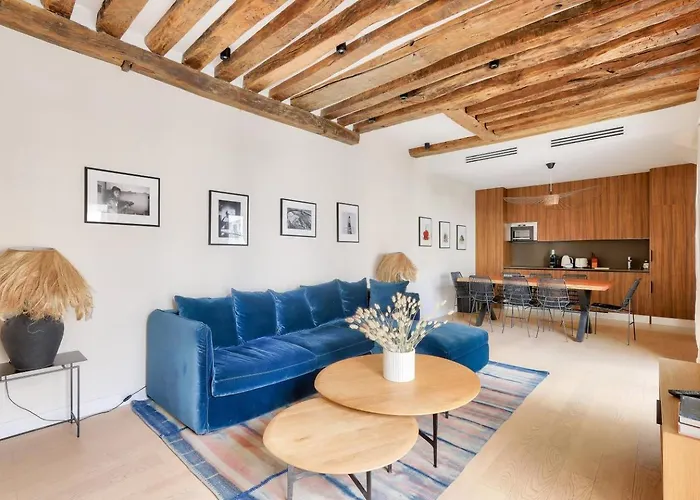 Grande Terrasse, Climatisation, 3 Chambres, Marais 公寓